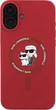 Etui plecki Karl Lagerfeld Silicone Karl&Choupette Heads Ring MagSafe do iPhone 16 Plus Red (3666339318697) - obraz 3