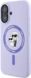 Etui plecki Karl Lagerfeld Silicone Karl&Choupette Heads Ring MagSafe do iPhone 16 Pro Purple (3666339318734) - obraz 2