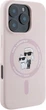 Etui plecki Karl Lagerfeld Silicone Karl&Choupette Heads Ring MagSafe do iPhone 16 Pro Pink (3666339318772) - obraz 2