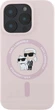 Etui plecki Karl Lagerfeld Silicone Karl&Choupette Heads Ring MagSafe do iPhone 16 Pro Pink (3666339318772) - obraz 4