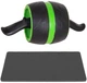 Ролик для тренувань Springos FA5010 з килимом Чорно-зелений (5907719409580) - зображення 1