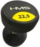 Прогумована гантель HMS PRO 22.5 кг чорна (5907695539479) (955555910121878) - Уцінка - зображення 3