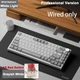 Механическая клавиатура Ajazz AK820 Red Switch, бело-серая, белая подсветка, Hot-Swap, 75% формат, проводная - изображение 2