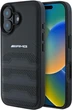 Панель AMG Leather Debossed Lines Black Logo для Apple iPhone 16 Black (AMHCP16SGSEBK) - зображення 1