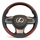 Руль для Lexus LX470, GX470. Стиль рестайлинга LX570. Красное дерево. В сборе. - изображение 1