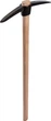 Kilof ogrodniczy z drewnianym trzonkiem Kadax 90 cm (K3202) - obraz 1