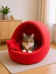 Будка для кота Нежность №1 36х42х32 см Красная (М0333) - изображение 2