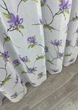 Тюль батист, колекція "Flora". Колір білий з фіолетовим та салатовим. Код 1907т - зображення 5