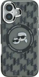 Панель Karl Lagerfeld IML Monogram Karl&Choupette Head MagSafe для iPhone 16 Black (3666339318369) - зображення 3
