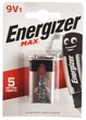 Щелочная (алкалиновая) батарейка Крона Energizer 6LR61 MAX 9В 6LF229V 9V1 - изображение 1