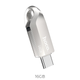 USB Флешка 2в1 16GB Type-C/USB 3.0 для телефона / компьютера HOCO Wise USB3.0 UD8 Серый - изображение 5