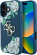 Панель Guess Grained Roses Big 4G для Apple iPhone 16 Blue (3666339427375) - зображення 1