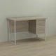 Письменный стол Ferrum-decor Гарри 76x140x60 белый ДСП Дуб Сонома 32мм (FRD-104066) - изображение 1