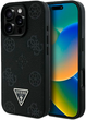 Панель Guess Grained Hot Stamp Peony Triangle Logo MagSafe для Apple iPhone 16 Pro Black (3666339427542) - зображення 1