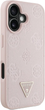 Панель Guess Grained Hot Stamp Peony Triangle Logo MagSafe для Apple iPhone 16 Pink (3666339427672) - зображення 2