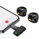 Мікрофон бездротовий Hoco L22 wireless iP/Type-C ENC, 2.4G, 80 мАг для Android/iPhone Чорний - изображение 6