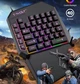 Геймерский набор игровой 5 в 1 для игр на телефоне комплект T-WOLF TF950 игровая одноручная клавиатура мышь беспроводная Bluetooth хаб подставка коврик для Android IOS смартфона планшета для мобильного геймера - изображение 4