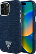 Панель Guess Denim Triangle Logo MagSafe для Apple iPhone 16 Pro Blue (3666339428297) - зображення 1
