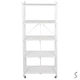 Этажерка Stenson "Loft" на колесах 5 ярусов 71*33*156 см, белая - изображение 6