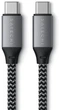 Кабель синхронізації Satechi USB Type-C to USB Type-C Cable 100 Вт 25 см Space Gray (ST-TCC10M) - зображення 5