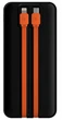 Внешний аккумулятор повербанк Power bank ACL PW-139 10000 мАч быстрая зарядка встроенные кабели Черный - изображение 3
