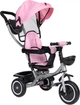 Rowerek trójkołowy spacerówka EcoToys 2 w 1 WQL-066-52 Różowy (5905817005888) (955555909731000) - Outlet - obraz 1