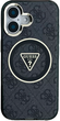 Etui Guess IML Metal Glitter 4G Circle Triangle MagSafe do Apple iPhone 16 Black (3666339430061) - obraz 3