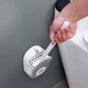 Ершик с силиконовой щеткой клейкий настенный MBM HOME BP-34 WHITE/GRAY бело-серый - изображение 2
