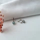 Серебряные серёжки серьги с Голубыми камнями серебро 925 покрыто родием 82055 1.46г - изображение 3
