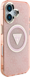 Etui Guess IML Metal Glitter 4G Circle Triangle MagSafe do Apple iPhone 16 Pink (3666339430511) - obraz 4
