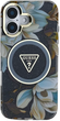 Etui Guess Glitter Flowers Triangle Buttons MagSafe do Apple iPhone 16 Black (3666339430818) - obraz 3