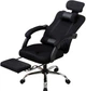 Fotel Magboss 56939 obrotowy z podnóżkiem i zagłówkiem Czarny (5902734872715) - obraz 2