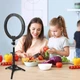 Кольцевая цветная светодиодная лампа 25см со штативом и с Bluetooth-пультом RGB118 Питание от USB - изображение 5