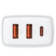 МЗП Baseus Compact Quick Charger 30W QC+PD (2USB-A/1C) (CCXJ-E) Білий - зображення 2