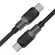 Кабель ACEFAST C10-03 Type-C to Type-C 3A, 60W, 1.2m, silicone, zinc connectors, Black (6974316283119) - изображение 3
