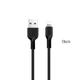 Кабель HOCO X20 USB to iP 2.4A, 1m, PVC, TPE connectors, Black - зображення 1