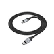 Кабель HOCO X102 Type-C to Type-C 3A, 1m, nylon, aluminum connectors, Black - зображення 3