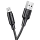 Кабель BOROFONE BX41 USB to Micro 2.4A, 1m, PVC, PVC connectors, magnetic, Black - изображение 1
