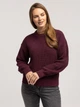 Sweter damski bawełniany Lee Cooper-Yana Organic S Bordowy (5905991746478) - obraz 3