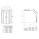 Душевая кабина без поддона Koer Sr SC04-90x90x195-TR-12 прозрачное стекло Easy Clean 5мм Матовое золото KR5681 - изображение 3