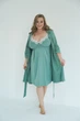 Нічна сорочка для вагітних та годуючих матусь Мамин Дім Soft&Lace 2XL Зелений (2550000737492) - зображення 5