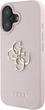 Etui Guess Grained Big 4G & Classic Logo do Apple iPhone 16 Pink (3666339424824) - obraz 2