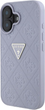 Etui Guess Hot Stamp 4G Pattern Triangle Metal Logo do Apple iPhone 16 Purple (3666339425425) - obraz 2