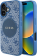 Etui plecki Guess 4G Circle Classic Logo MagSafe do Apple iPhone 16 Blue (3666339426620) - obraz 1