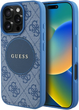 Etui plecki Guess 4G Circle Classic Logo MagSafe do Apple iPhone 16 Pro Max Blue (3666339426651) - obraz 1
