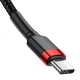 Кабель Baseus cafule PD2.0 60W flash charging USB Type-C (20V 3A)2M Red+Black (CATKLF-H91) - изображение 4