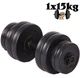 Гантель композитна набірна Infinito 1×15 кг Heavy Edition (антиударні ABS диски) - зображення 1