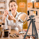 Підлоговий штатив для телефону Tripod 3388 з Bluetooth-пультом 140 см алюмінієвий для фото та відеозйомки трипод чорний - зображення 2