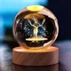 LED лампа світильник подарунок у вигляді кулі "Олень" 8см у подарунковій упаковці + печиво з передбаченням - зображення 2