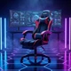 Кресло геймерское профессиональное GAMER X компьютерное с подставкой для ног до 120кг + Подушки - изображение 3